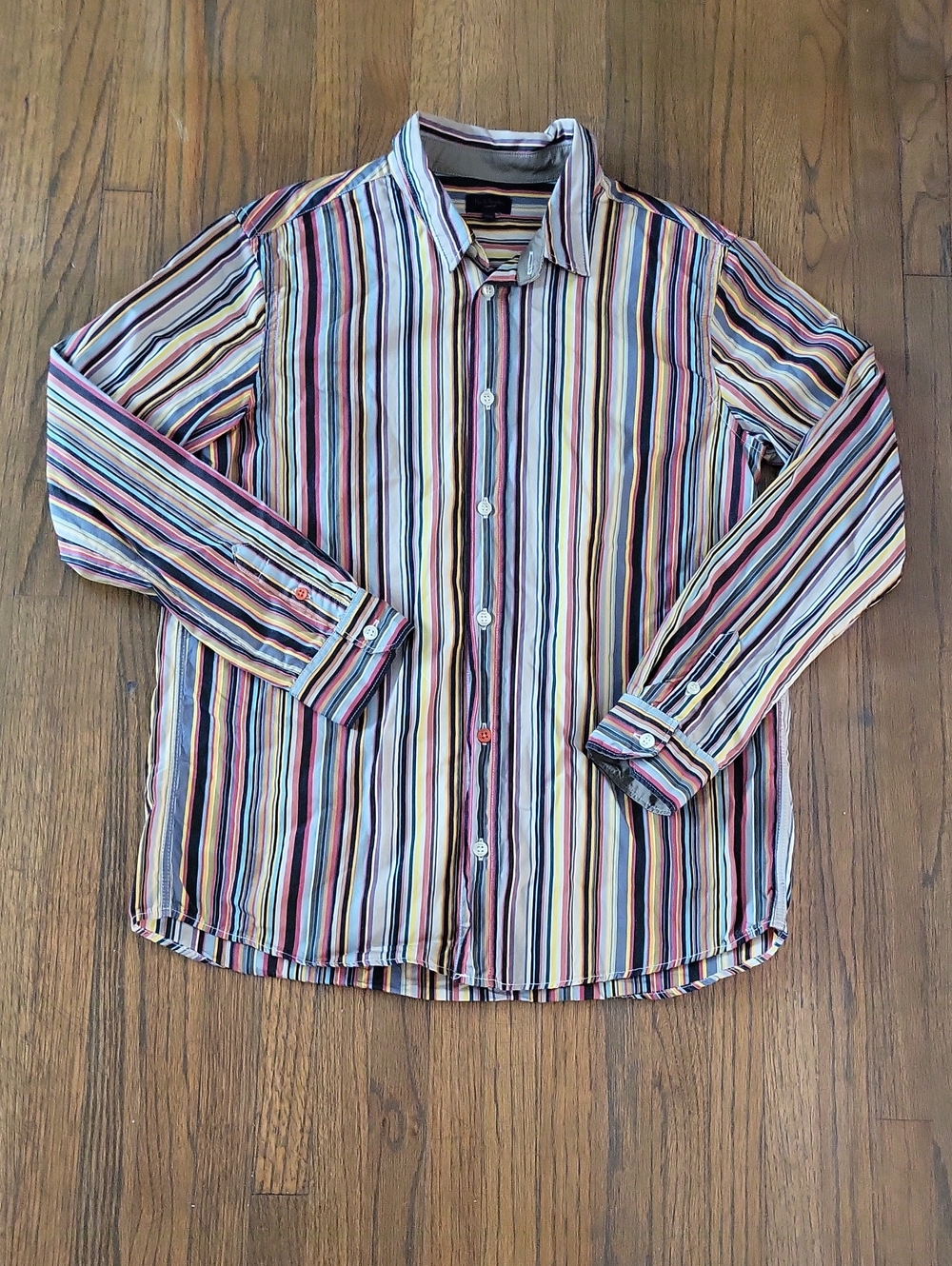 Paul Smith Multicolor Vertical Stripe Button-Down Shirt